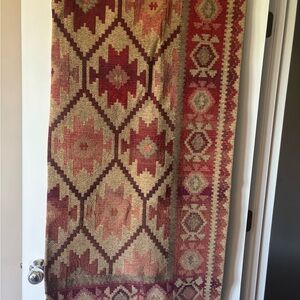 Pottery Barn Rust and Tan Geometric Throw/Blanket